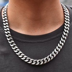 Double brushed Cuban necklace